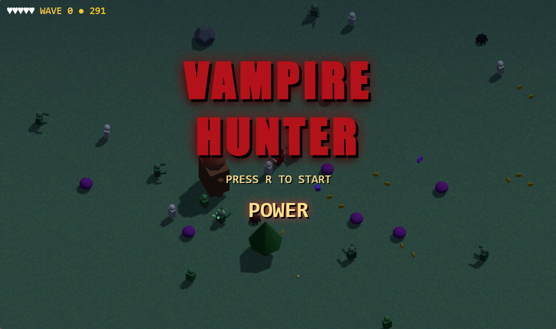 Still from Vampire Hunter showing its dark woodland arena